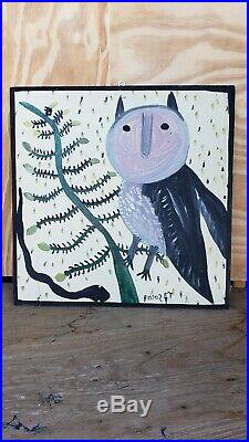 Mose Tolliver- (Mose T) Southern Folk Art Large Owl and Snake