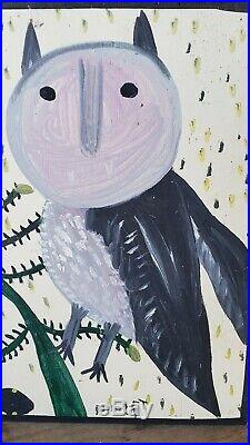 Mose Tolliver- (Mose T) Southern Folk Art Large Owl and Snake