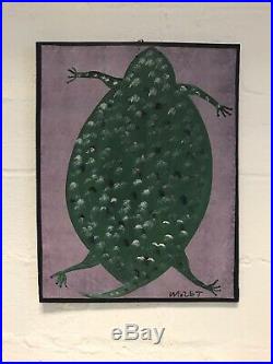 Mose Tolliver- (Mose T) Southern Folk Art Turtle On Plywood