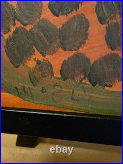 Mose Tolliver Mose T signed Watermelon Painting on Wood Outsider Folk Art 10x9