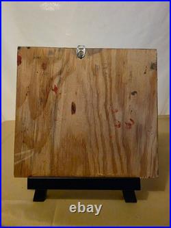 Mose Tolliver Mose T signed Watermelon Painting on Wood Outsider Folk Art 10x9