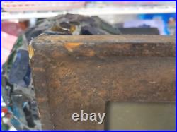 Mount Hood, OR oil painting on board small 17.5 X 8 Framed Folk Art Antique