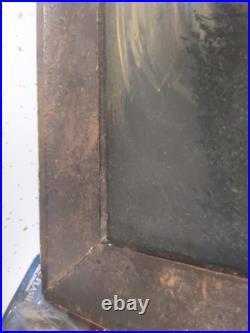 Mount Hood, OR oil painting on board small 17.5 X 8 Framed Folk Art Antique