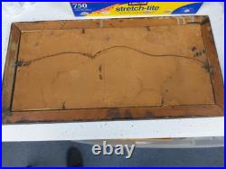 Mount Hood, OR oil painting on board small 17.5 X 8 Framed Folk Art Antique