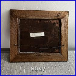 Myrthil Folk Art Painting Tropical Jungle Leopard Folk Surrealist Scene Framed