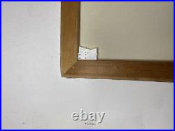 Naive Contemporary Folk Art Oil On Canvas Longhorn Cow Painting 14 By 18
