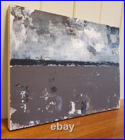 No. 691 Original Abstract Mixed Media Minimal Landscape Painting By K. A. Davis