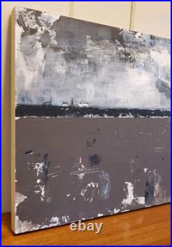 No. 691 Original Abstract Mixed Media Minimal Landscape Painting By K. A. Davis