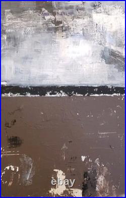 No. 691 Original Abstract Mixed Media Minimal Landscape Painting By K. A. Davis