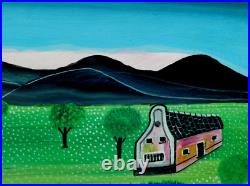 Noted Mexican Roman Lopez Fine Vintage Original Folk Art Oil Painting
