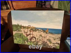 OOAK Southern Primitive Folk Art Bike on Beach