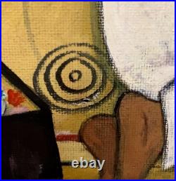 ORIGINAL 16x20 African American Folk Art Painting Four Sisters Canvas, 2020