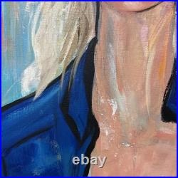 ORIGINAL That COWGIRL Ainsley HANDMADE SIGNED COLORFUL ART PAINTING COA 18x24