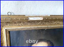 Oil Painting 2 X Portrait Lady And Man ° Ahnengalerie Historicism Antique