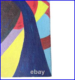 Oil Painting On Board ALBERT HOFFMAN Outsider Primitive Folk Art Abstract 1979 Oil Painting On Board ALBERT HOFFMAN Outsider Primitive Folk Art Abstract 1979
