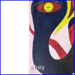 Oil Painting On Board ALBERT HOFFMAN Outsider Primitive Folk Art Abstract 1979 Oil Painting On Board ALBERT HOFFMAN Outsider Primitive Folk Art Abstract 1979