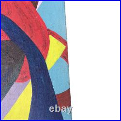 Oil Painting On Board ALBERT HOFFMAN Outsider Primitive Folk Art Abstract 1979 Oil Painting On Board ALBERT HOFFMAN Outsider Primitive Folk Art Abstract 1979