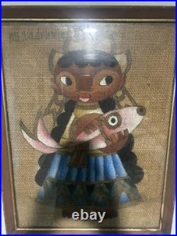 Oil Painting Servin Painting On Burlap Of Little Girl Holding A Fish Oil Painting Servin Painting On Burlap Of Little Girl Holding A Fish