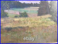 Oil Painting Um 1920 Summer Landscape With Birch & Waldpanorama IN Rustic Style