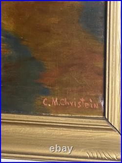 Oil on Canvas Painting of Indian Chief White Swan