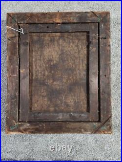Oil on canvas of mother and daughter with books, American school c. 1815