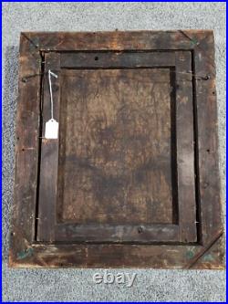 Oil on canvas of mother and daughter with books, American school c. 1815