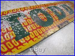 Old TODD Figural CORN Farm Seed Advertising Sign dbl sided wood paint folk art