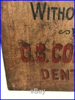 Old Teeth Extracted Dr OB Comfort Bradford PA Dentist Painted Wood Folk Art Sign