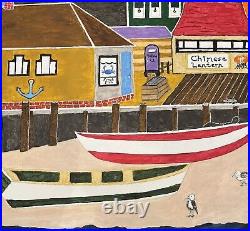 On The Waterfront Provincetown, Cape Cod Artist, 16x20 Apres Blanche Lazzell