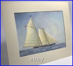 Orig Oil painting Racing Yacht America by Pennsylvania Artist David Young