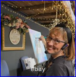 Original 12x12 Abstract Figurative Painting Expressive Modern Art by Isaksen