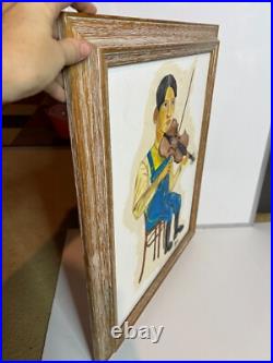 Original 90s BUTCH ANTHONY Seale AL 1995 #40th Painting Signed Folk Art Fiddler