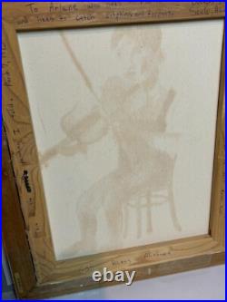 Original 90s BUTCH ANTHONY Seale AL 1995 #40th Painting Signed Folk Art Fiddler