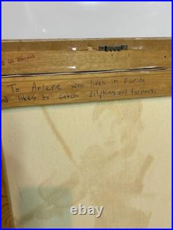 Original 90s BUTCH ANTHONY Seale AL 1995 #40th Painting Signed Folk Art Fiddler