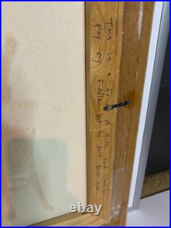 Original 90s BUTCH ANTHONY Seale AL 1995 #40th Painting Signed Folk Art Fiddler