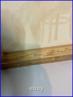 Original 90s BUTCH ANTHONY Seale AL 1995 #40th Painting Signed Folk Art Fiddler