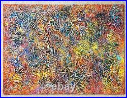 Original Abstract Painting Large Mid-century Modern MCM Psychedelic Art Signed