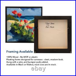 Original Acrylic 11x14 Lake Trees Landscape Painting Signed Decor R Stevens