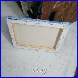 Original Acrylic Canvas Painting 8x10 Bridge of Flowers Shelburne Falls W. Smith