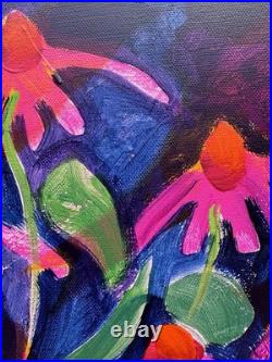 Original Acrylic Dog Painting 24x36 Contemporary Folk Art Animal Painting