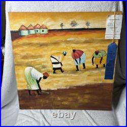 Original African Folk Art Painting 23.5 Square Alabama Fair 1st Place Winner