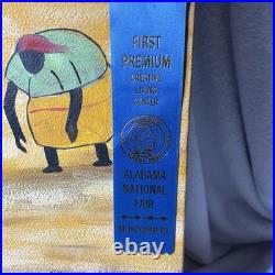 Original African Folk Art Painting 23.5 Square Alabama Fair 1st Place Winner