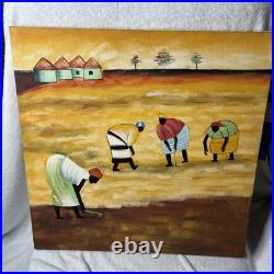 Original African Folk Art Painting 23.5 Square Alabama Fair 1st Place Winner Original African Folk Art Painting 23.5 Square Alabama Fair 1st Place Winner