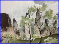 Original Art Americana Folk Art Sgnd Frmd In Glass Quality