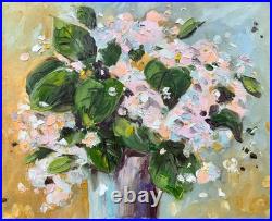 Original Art Flowers Painting Floral Painting 9 x 12 Impasto Oil Painting
