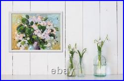 Original Art Flowers Painting Floral Painting 9 x 12 Impasto Oil Painting