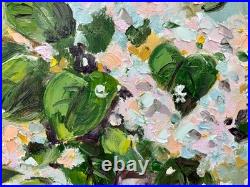 Original Art Flowers Painting Floral Painting 9 x 12 Impasto Oil Painting