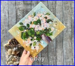 Original Art Flowers Painting Floral Painting 9 x 12 Impasto Oil Painting