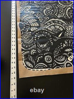 Original Art Painting Large Acrylic Paper Abstract Folk Surreal 29 X 24