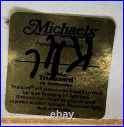 Original Art Painting Tropical Village Market Scene by R Alaby Folk Art Haiti